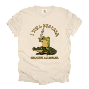 I Will Succeed Because I Am Insane Frog Riding Alligator Tee Funny Meme Graphic Shirt