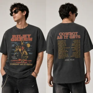 Riley Green 2026 Tour Cowboy As It Gets Tee Vintage Country Concert Merch