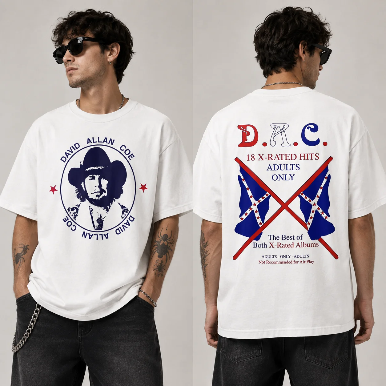 David Allan Coe 18 X-Rated Hits Tee Vintage Outlaw Country Shirt