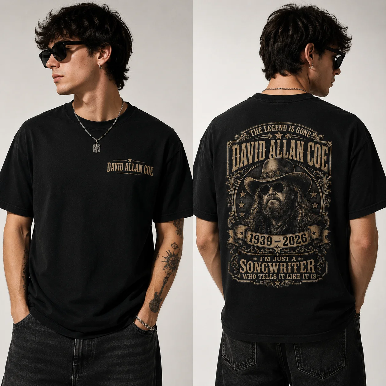 woobulk_1785987501277_0_29dfd8.webp David Allan Coe Memorial Tribute T-Shirt Vintage Outlaw Country Fan Gift