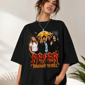 Indiana Fever Highway To Hell Heavy Metal Basketball Tee Vintage Rock Graphic