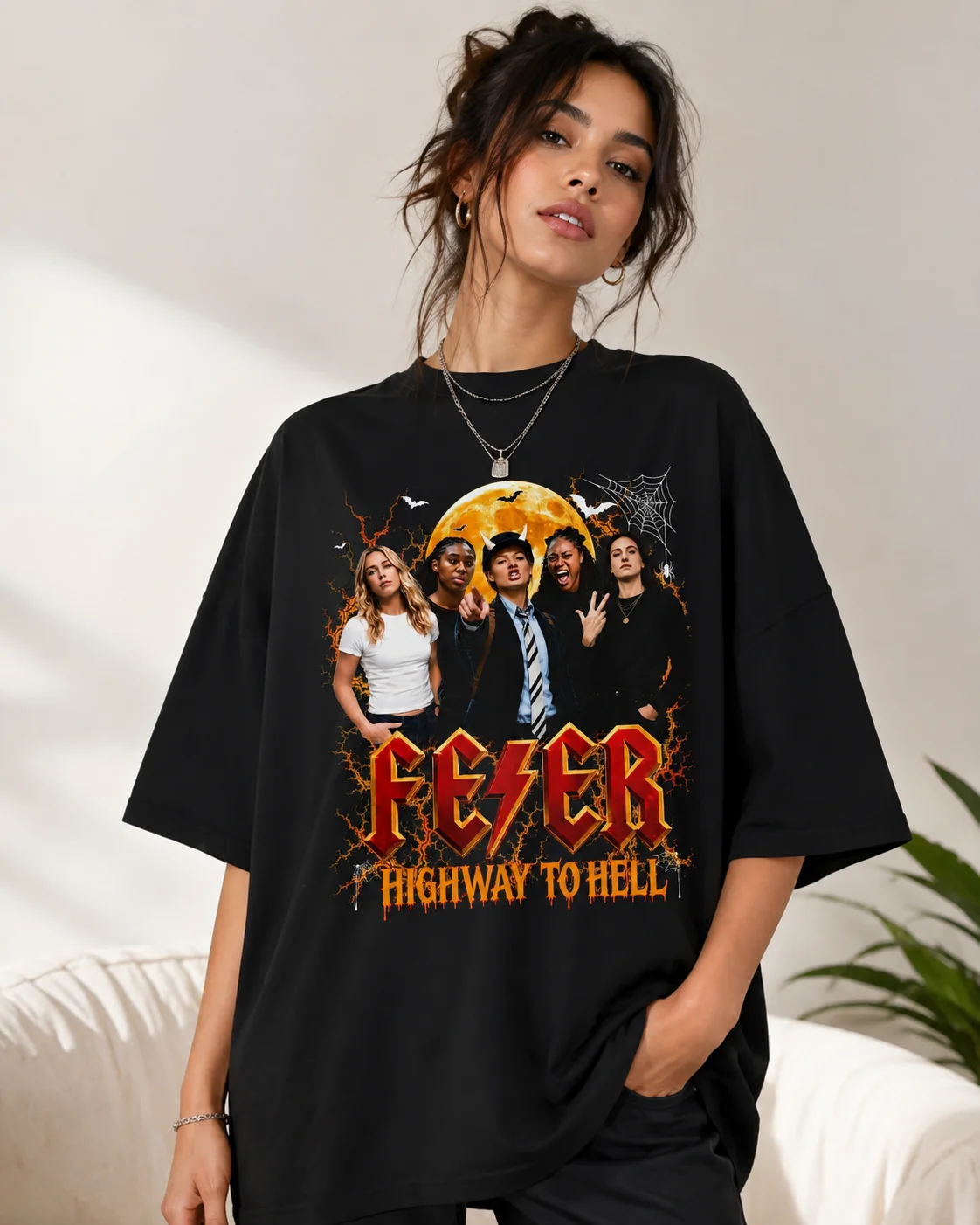woobulk_1785988176631_0_eac3a2.webp Indiana Fever Highway To Hell Heavy Metal Basketball Tee Vintage Rock Graphic
