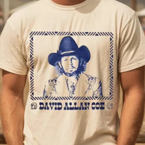 David Allan Coe Vintage Portrait Tee Outlaw Country Graphic T-Shirt