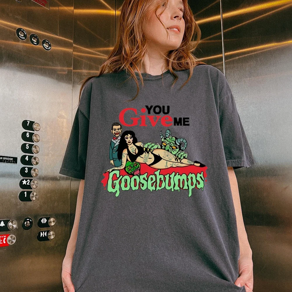 You Give Me Goosebumps Slappy the Dummy Retro Horror Tee for Spooky Nostalgia Fans