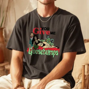 You Give Me Goosebumps Slappy the Dummy Retro Horror Tee for Spooky Nostalgia Fans