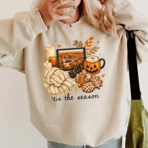 Gilmore Girls Tis The Season Fall Aesthetic Tee Cozy Autumn Stars Hollow T-Shirt