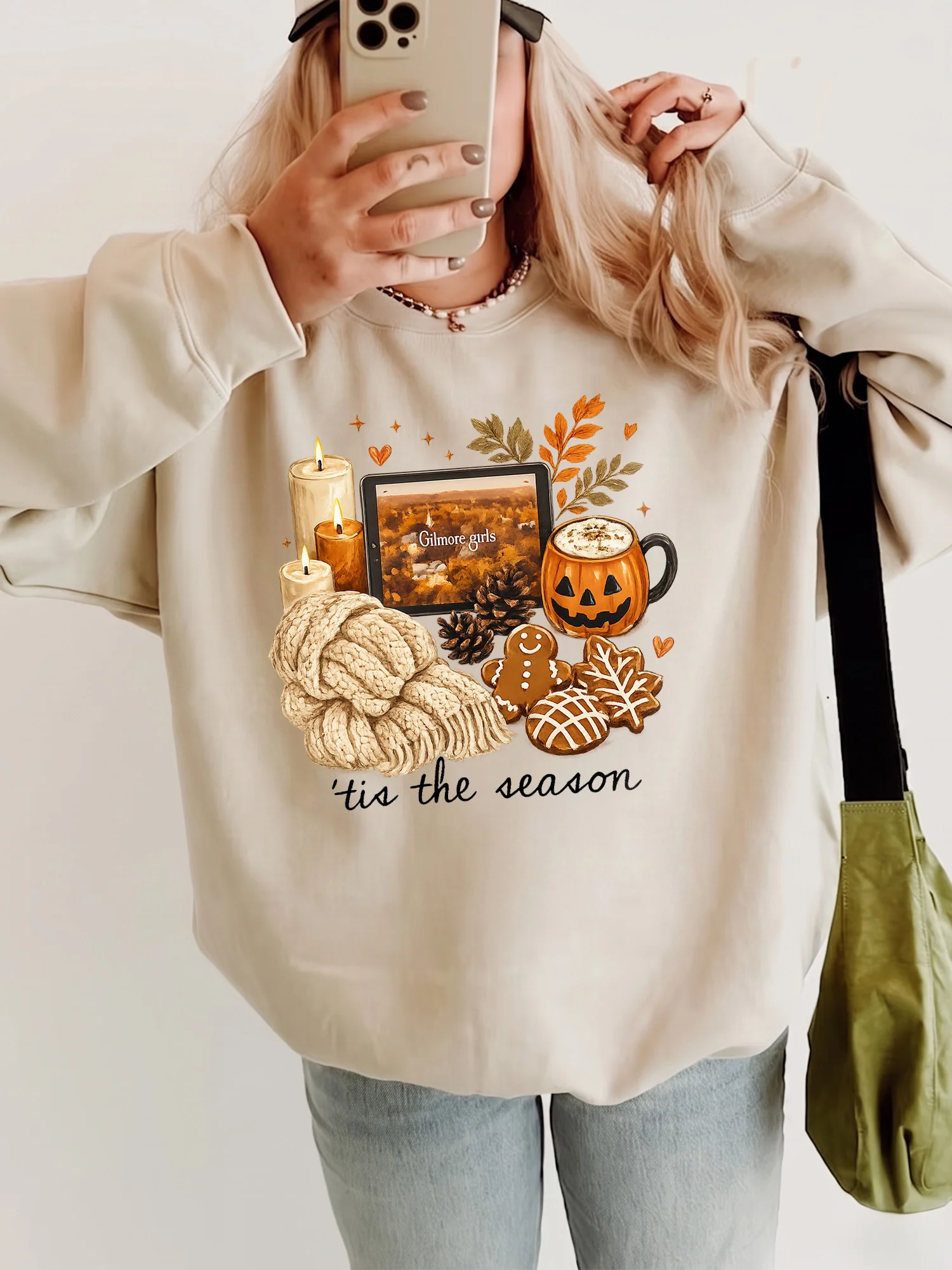 Gilmore Girls Tis The Season Fall Aesthetic Tee Cozy Autumn Stars Hollow T-Shirt