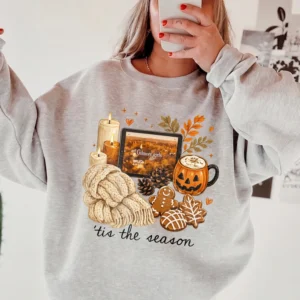 Gilmore Girls Tis The Season Fall Aesthetic Tee Cozy Autumn Stars Hollow T-Shirt