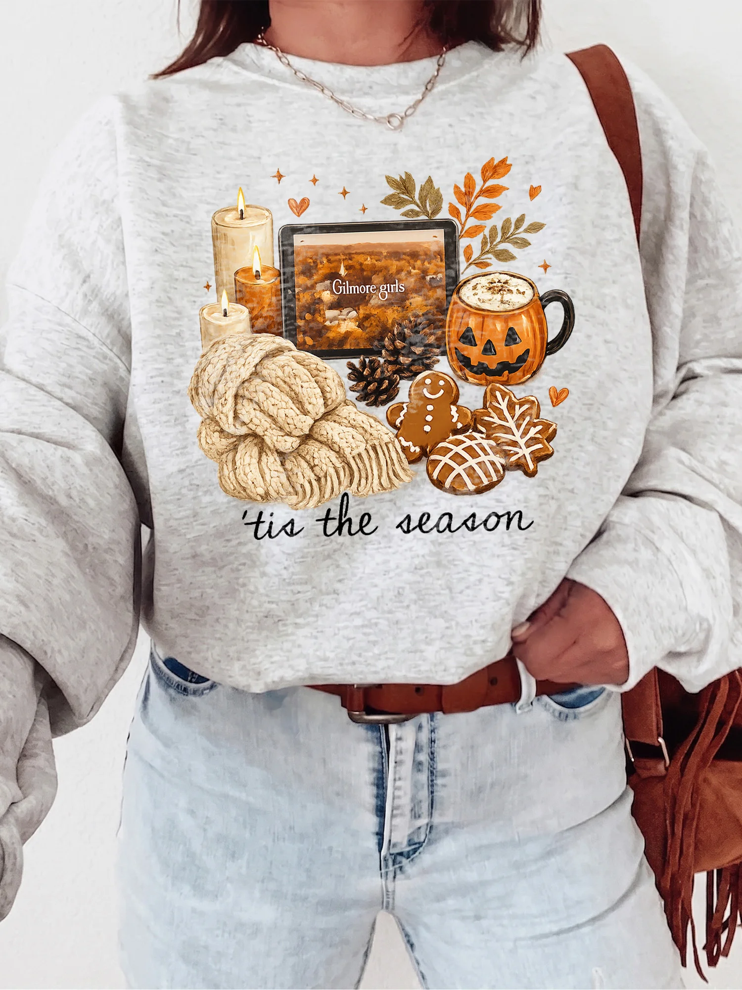 Gilmore Girls Tis The Season Fall Aesthetic Tee Cozy Autumn Stars Hollow T-Shirt