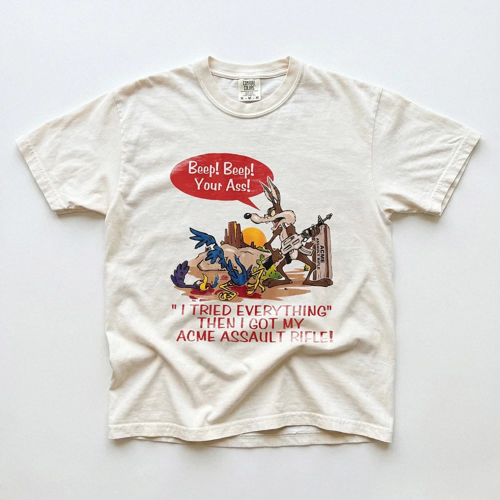 Beep Beep Your Ass Wile E. Coyote Parody Tee Retro Adult Humor Shirt