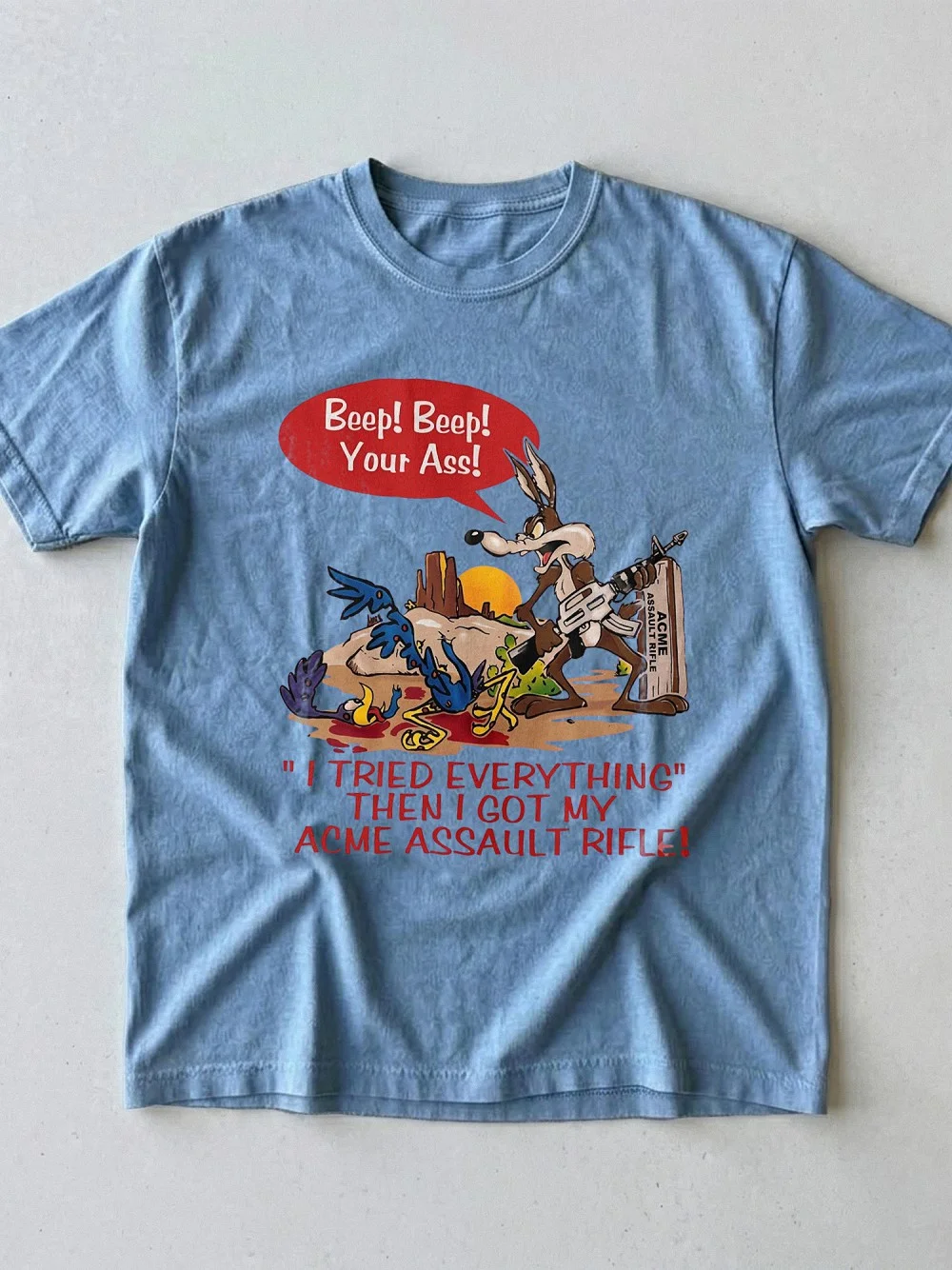 Beep Beep Your Ass Wile E. Coyote Parody Tee Retro Adult Humor Shirt