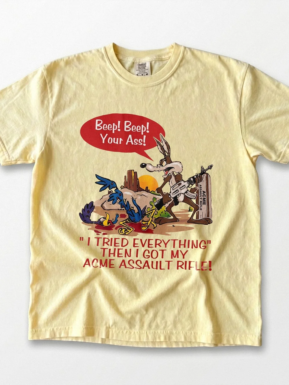 Beep Beep Your Ass Wile E. Coyote Parody Tee Retro Adult Humor Shirt