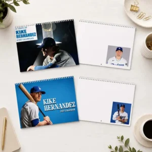 Kike Hernandez 2026-2027 Desk Calendar Los Angeles Baseball Fan Office Decor Gift