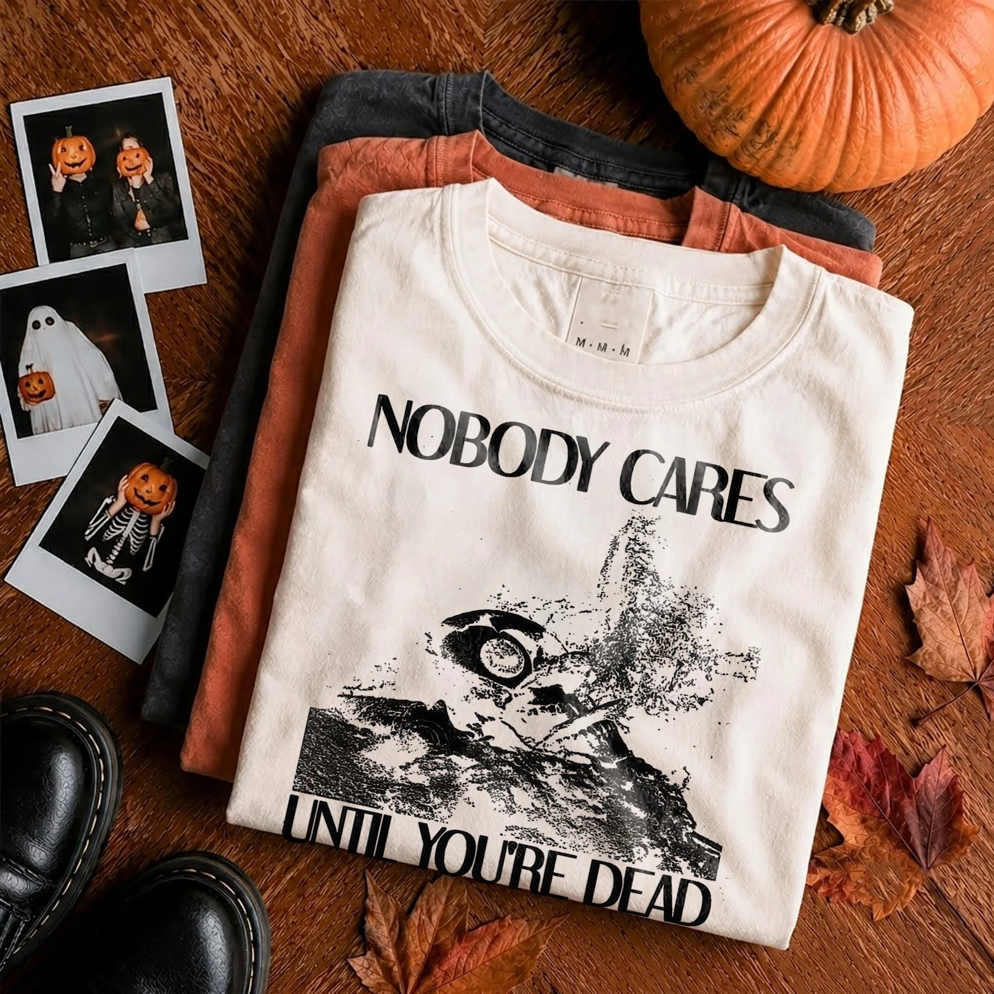 Nobody Cares Until You're Dead Astronaut Graphic Tee Edgy Dark Humor Streetwear Shirt