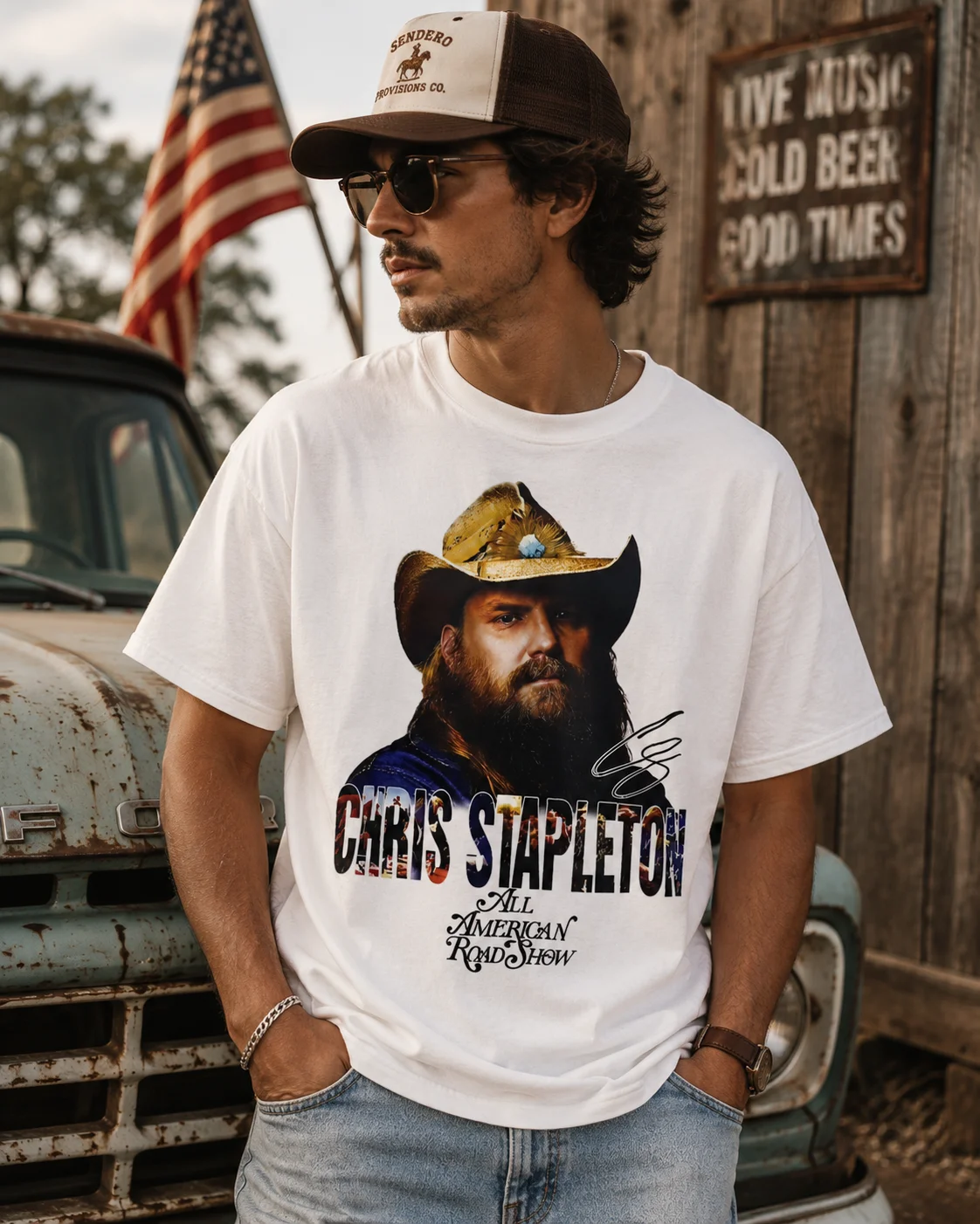 Chris Stapleton All American Road Show Tee Vintage Country Concert Shirt
