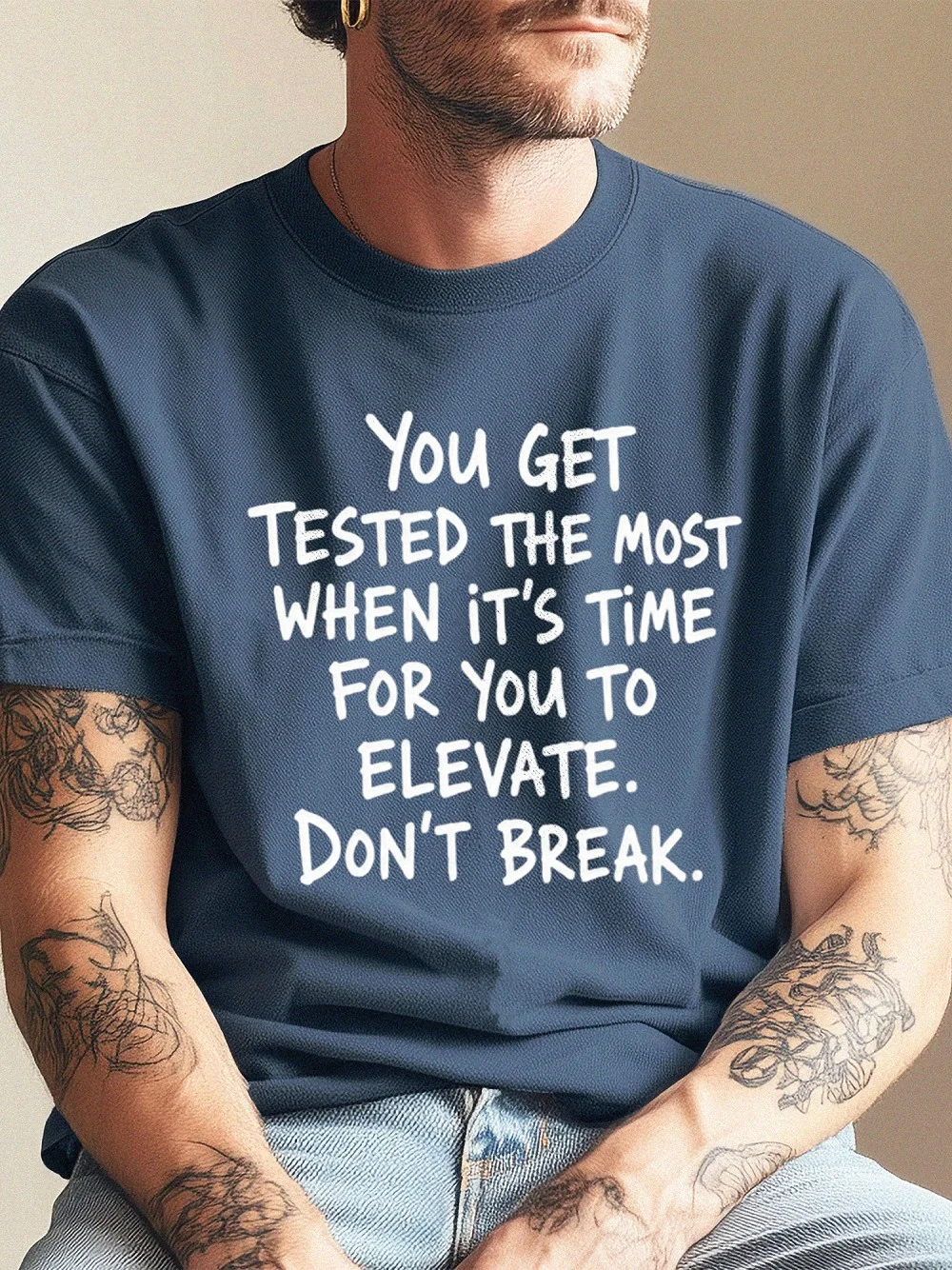 Elevate Don't Break Motivational Quote Tee Inspirational Mindset Shirt