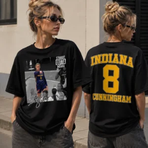 Straight Outta Indiana Cunningham 8 Vintage Basketball Tee