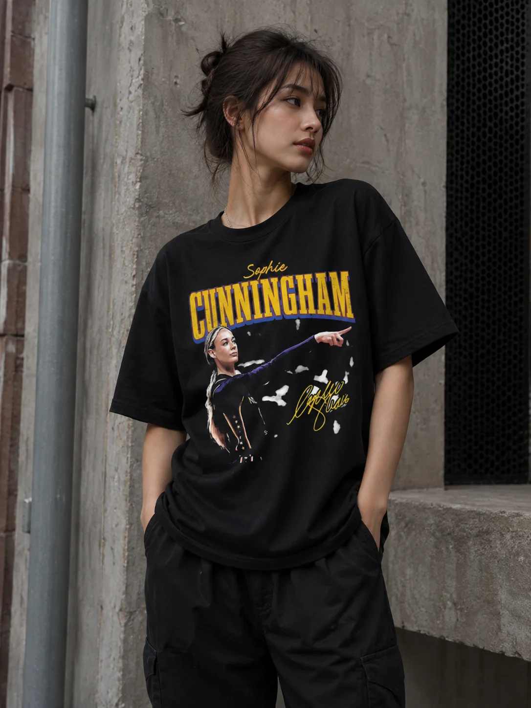 Sophie Cunningham Vintage Bootleg Tee Signature Basketball Fan Shirt