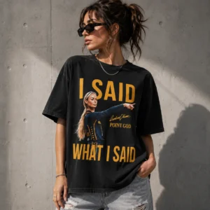 Kelsey Plum Point God Basketball Tee I Said What I Said Statement Shirt