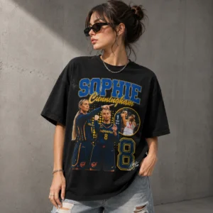 Sophie Cunningham Indiana Fever Vintage Graphic Tee for Basketball Fans