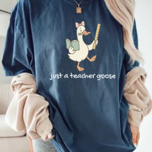 Funny Teacher Goose Tee Leading My Little Gaggle Back to School Gift