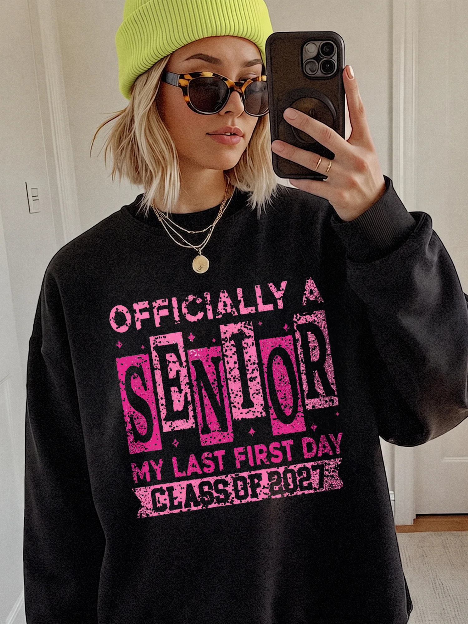 Officially a Senior My Last First Day Custom Year Tee Back to School Graphic T-Shirt