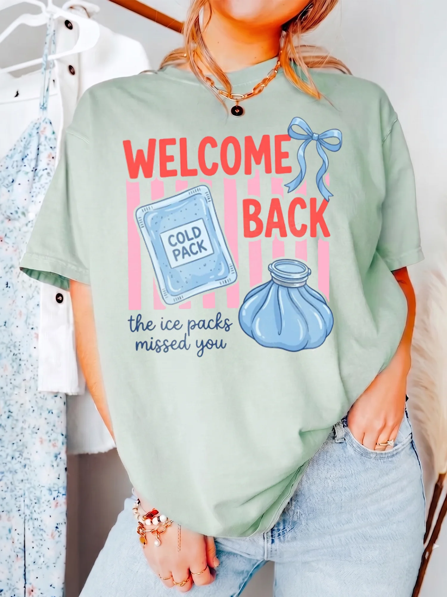 Funny School Nurse Welcome Back Tee The Ice Packs Missed You Cold Pack Humor Shirt