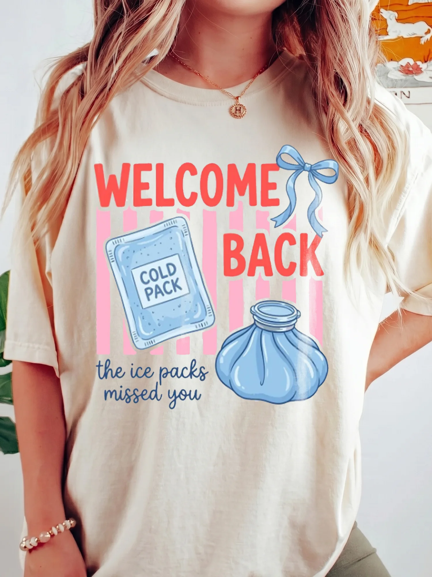 Funny School Nurse Welcome Back Tee The Ice Packs Missed You Cold Pack Humor Shirt