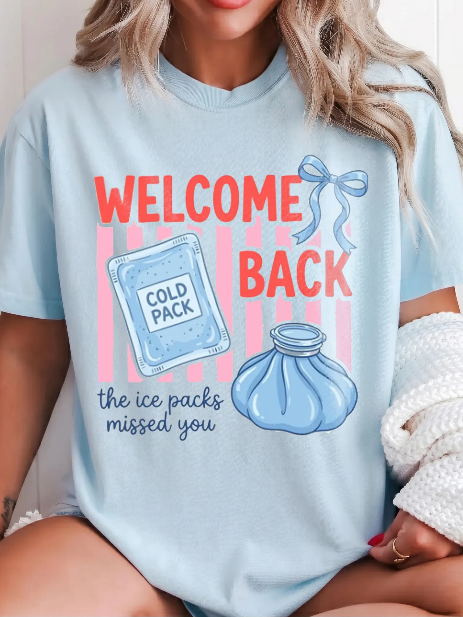 Funny School Nurse Welcome Back Tee The Ice Packs Missed You Cold Pack Humor Shirt