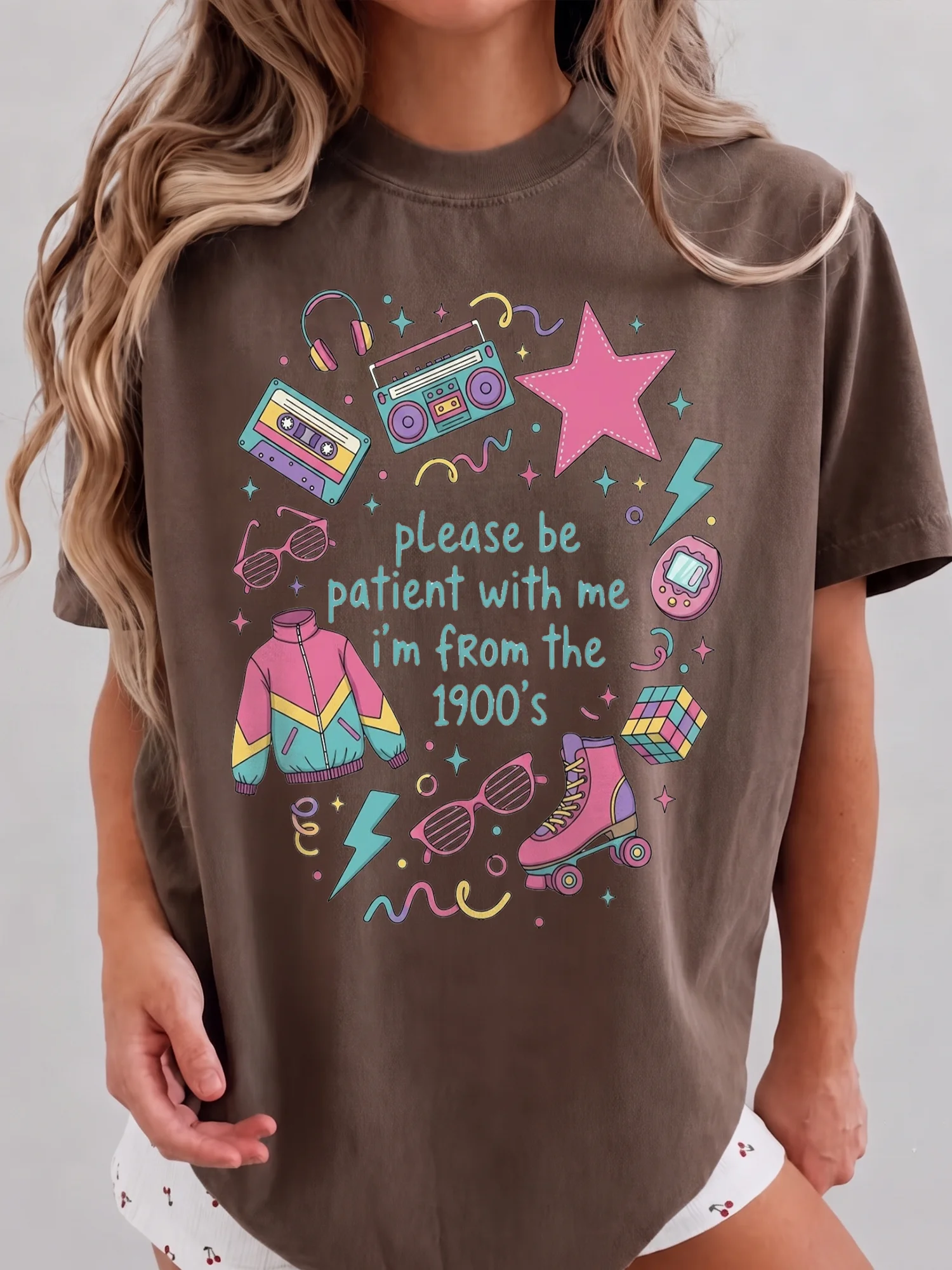 Please Be Patient With Me I'm From The 1900s Retro Humor Tee Funny Nostalgic Shirt