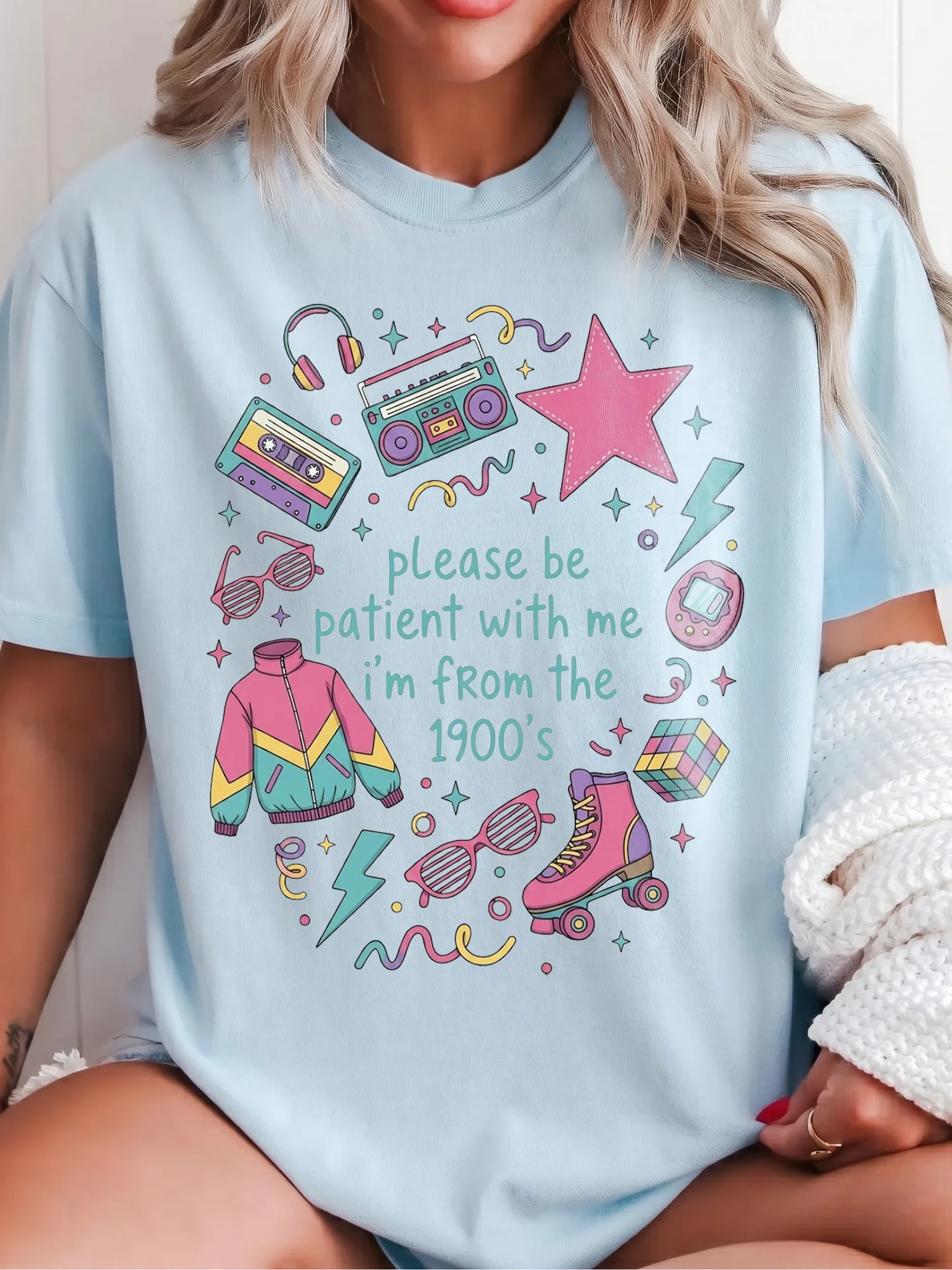 Please Be Patient With Me I'm From The 1900s Retro Humor Tee Funny Nostalgic Shirt