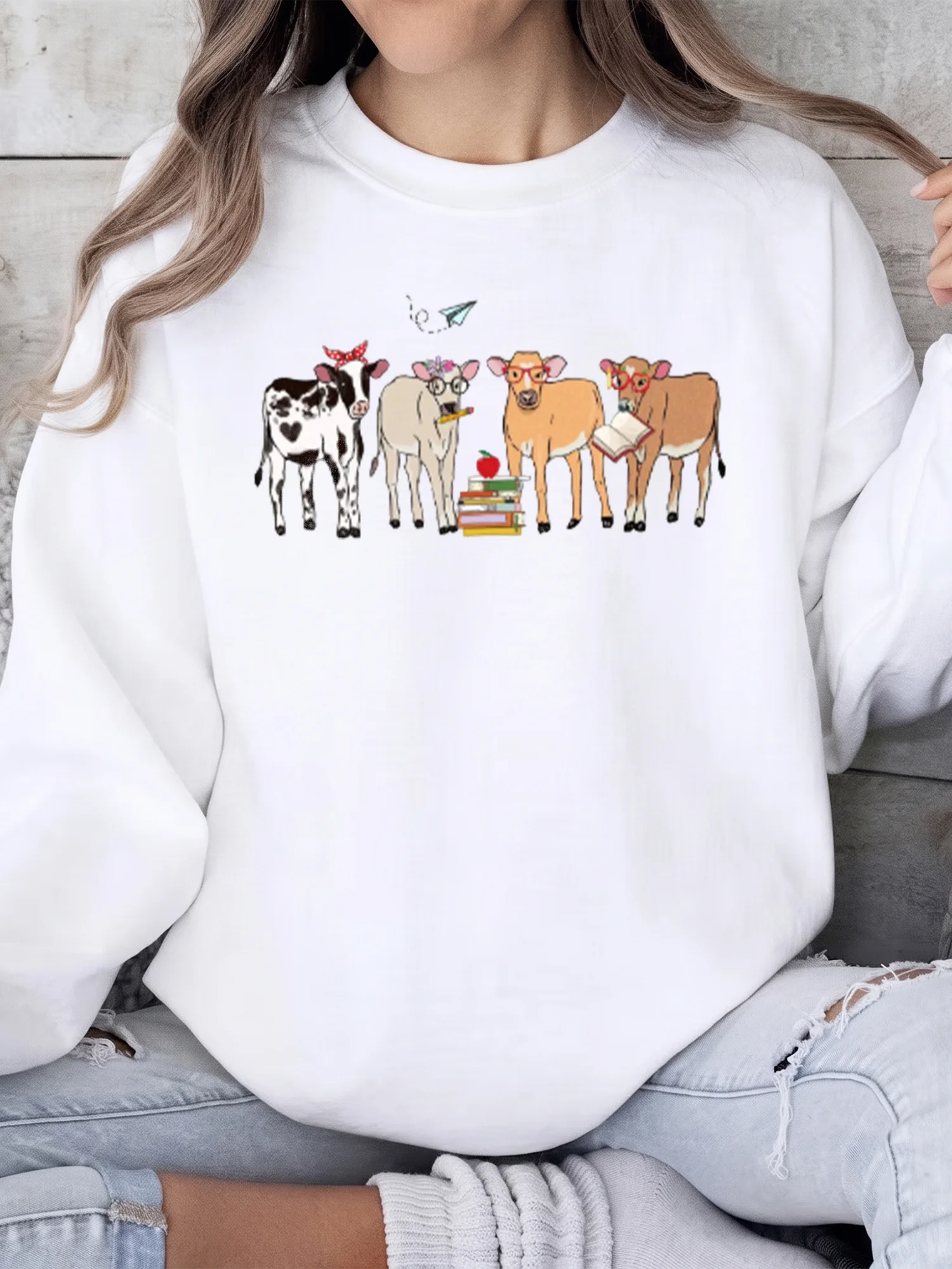 Cute Back to School Cow Graphic Tee for Teachers and Students