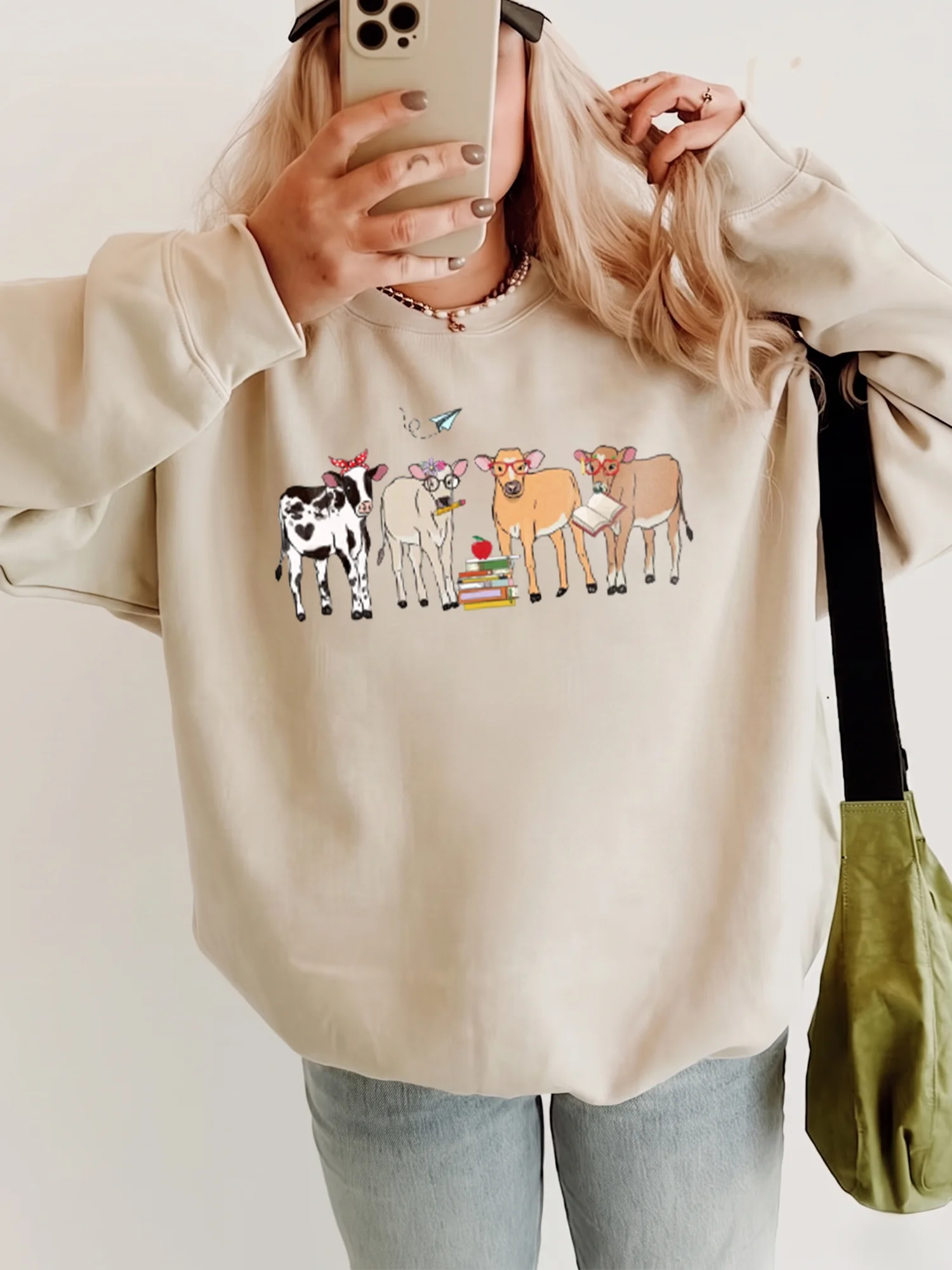 Cute Back to School Cow Graphic Tee for Teachers and Students