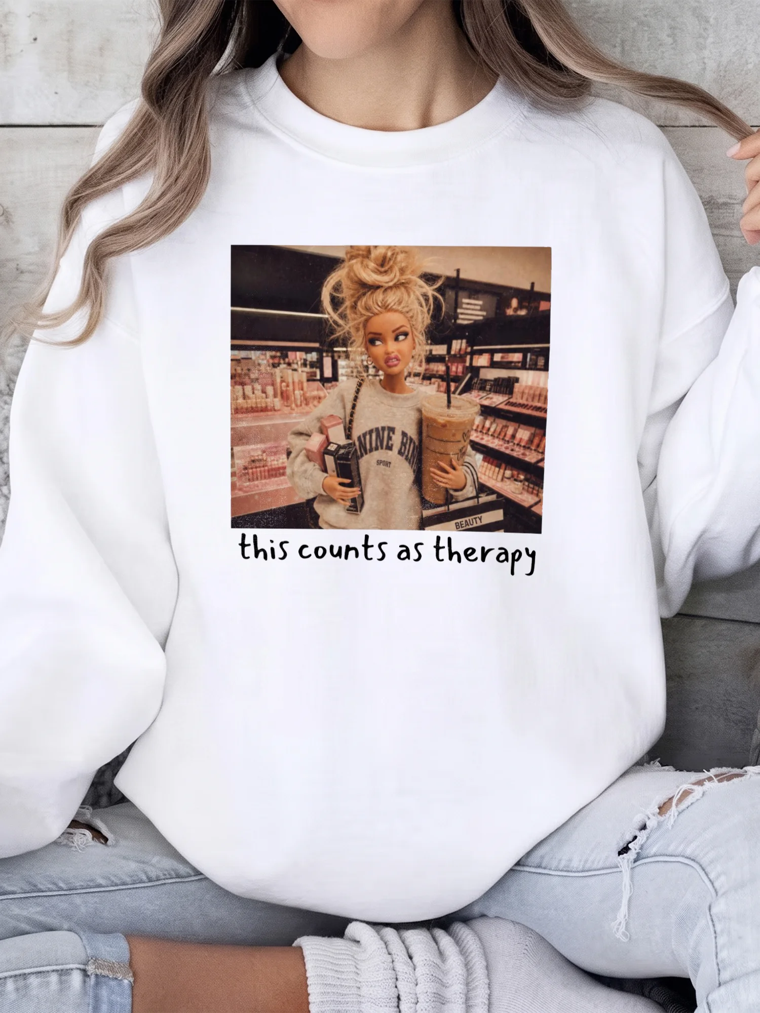 This Counts As Therapy Tee Funny Retail Therapy Burnout Coping Shirt For Women