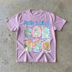 Dinosaur Pain Scale Tee Funny Medical Humor for Nurses and Doctors