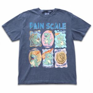 Dinosaur Pain Scale Tee Funny Medical Humor for Nurses and Doctors
