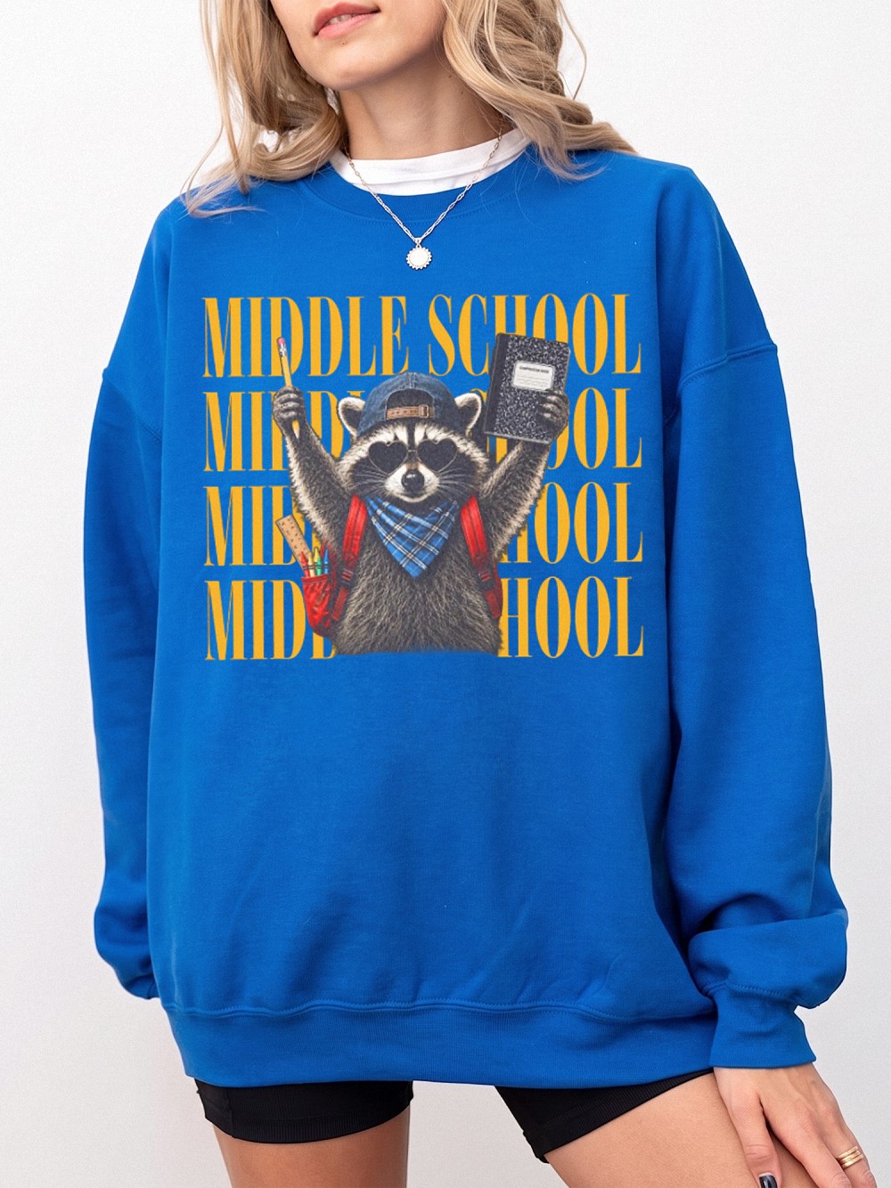 Middle School Raccoon Back to School Tee Funny First Day of School Gift for Teachers