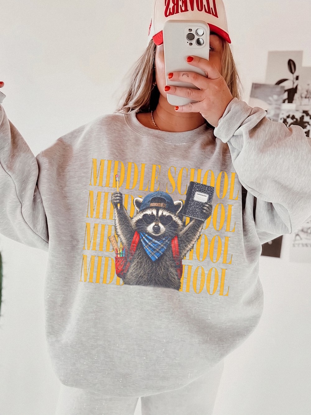 Middle School Raccoon Back to School Tee Funny First Day of School Gift for Teachers
