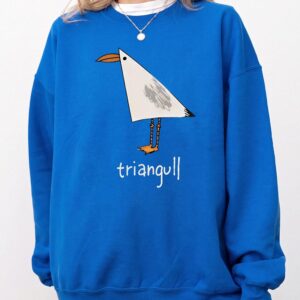 Triangull Funny Seagull Pun Tee Minimalist Geometric Bird Graphic Shirt