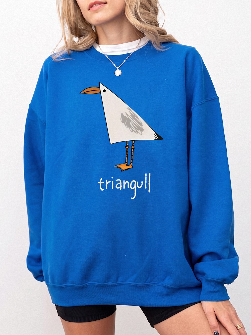 Triangull Funny Seagull Pun Tee Minimalist Geometric Bird Graphic Shirt