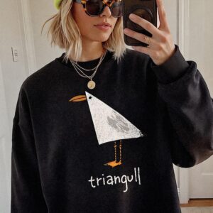 Triangull Funny Seagull Pun Tee Minimalist Geometric Bird Graphic Shirt