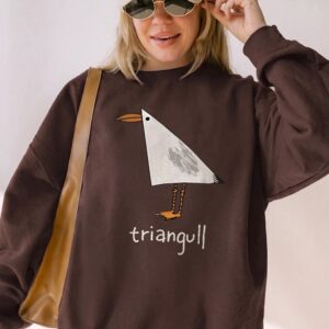 Triangull Funny Seagull Pun Tee Minimalist Geometric Bird Graphic Shirt