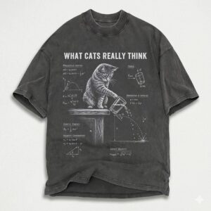 What Cats Really Think Funny Cat Physics Tee STEM Teacher Gift