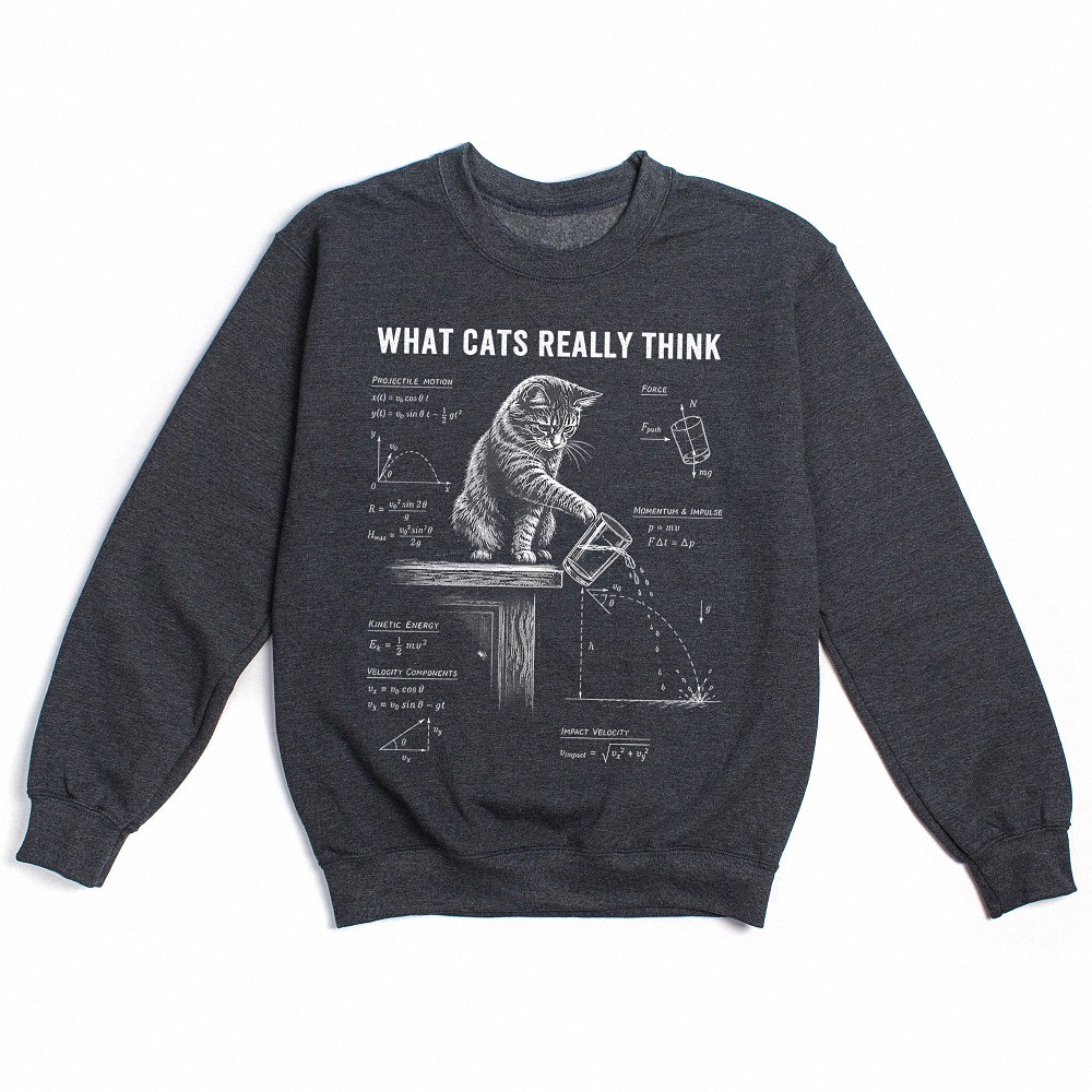 What Cats Really Think Funny Cat Physics Tee STEM Teacher Gift