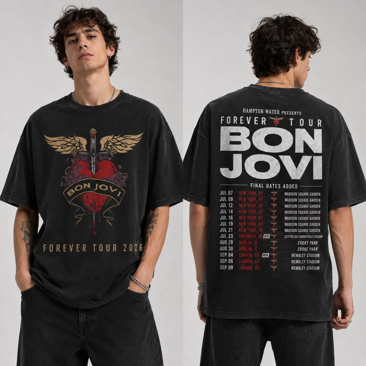Bon Jovi Forever Tour 2026 Tee Final Dates Added Vintage Rock Concert Fan Shirt