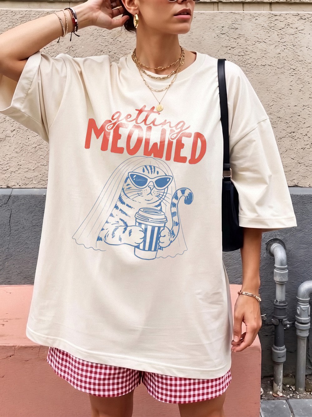 Getting MEOWIED Funny Cat Bride Tee Bachelorette Party Gift