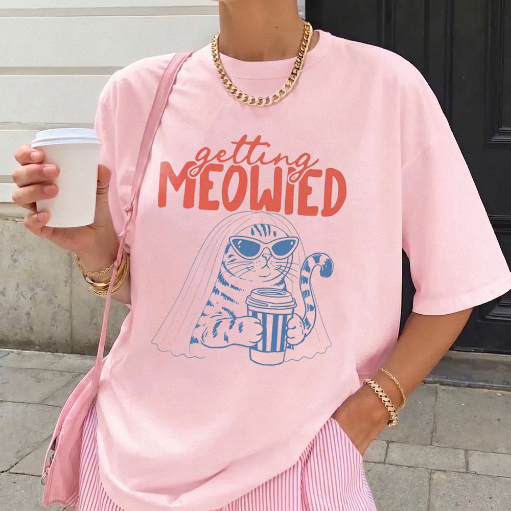 Getting MEOWIED Funny Cat Bride Tee Bachelorette Party Gift