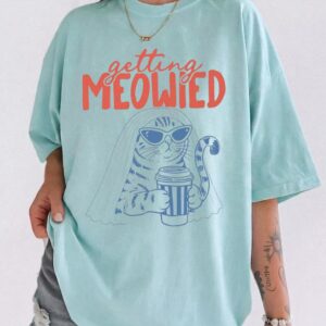 Getting MEOWIED Funny Cat Bride Tee Bachelorette Party Gift