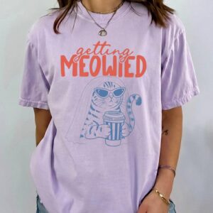 Getting MEOWIED Funny Cat Bride Tee Bachelorette Party Gift