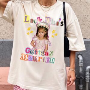 Look Who's Getting Married Retro Photo Bridal Shower Tee